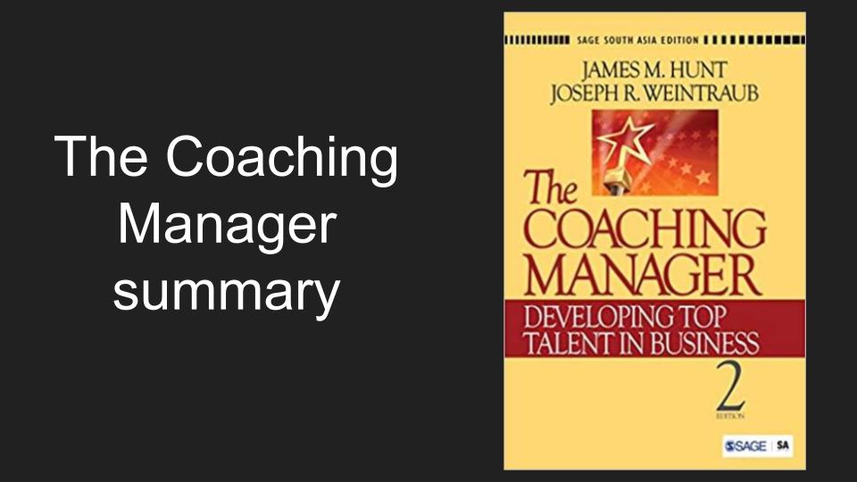 The Coaching Manager summary with 1 of the best coaching manager model ...